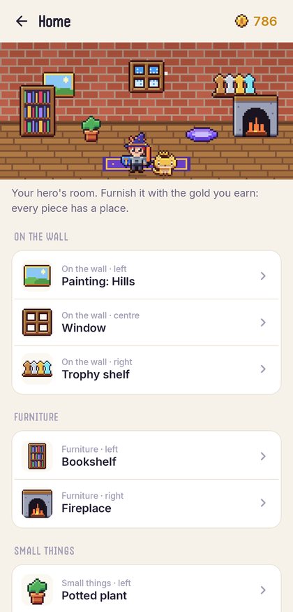 Home. A room to furnish with your gold.