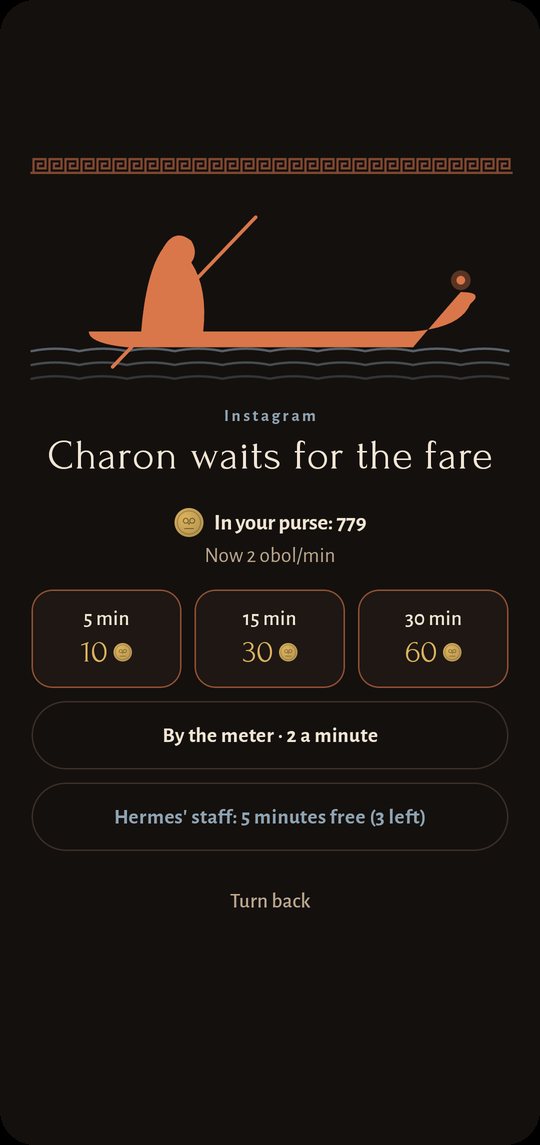 The fare. Minutes, the meter or Hermes' staff.